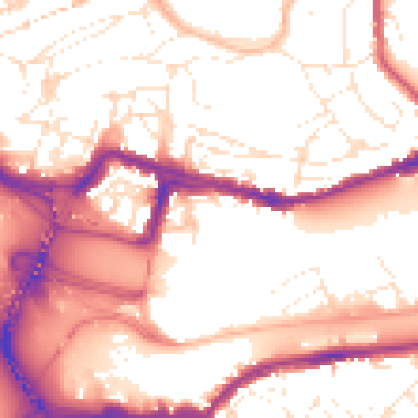 Daytime road noise heatmap for BS8 4PQ