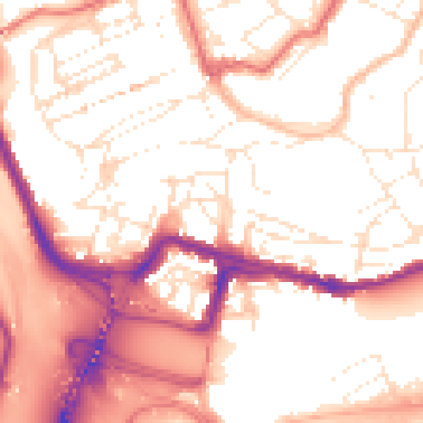Daytime road noise heatmap for BS8 4PX