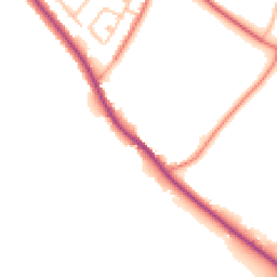 Daytime road noise heatmap for CA1 3DU