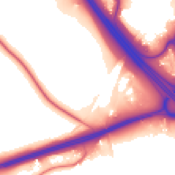 Daytime road noise heatmap for CA11 0DR