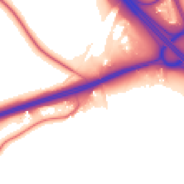 Daytime road noise heatmap for CA11 0DS
