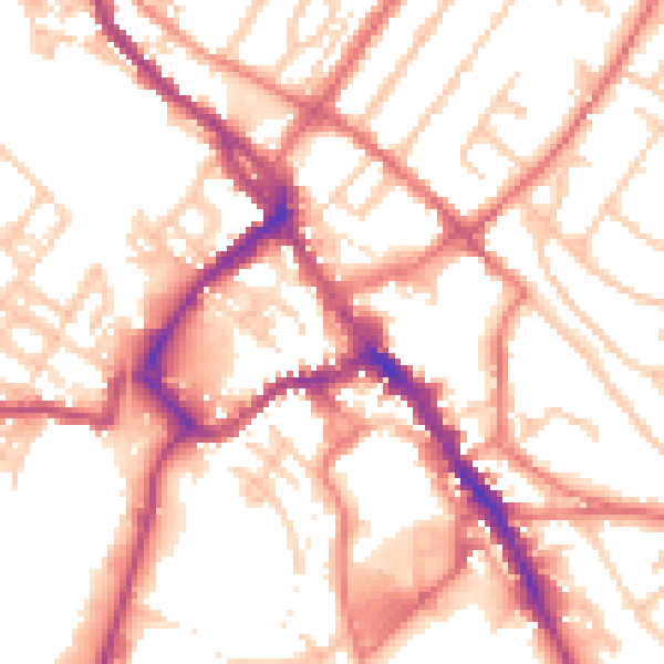 Daytime road noise heatmap for CA11 7HL