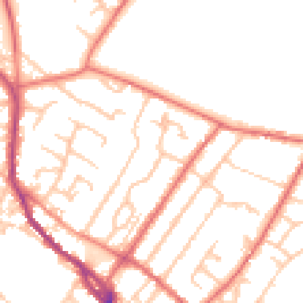 Daytime road noise heatmap for CA11 7RN
