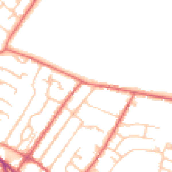 Daytime road noise heatmap for CA11 7SE