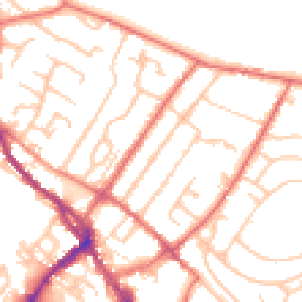 Daytime road noise heatmap for CA11 7US