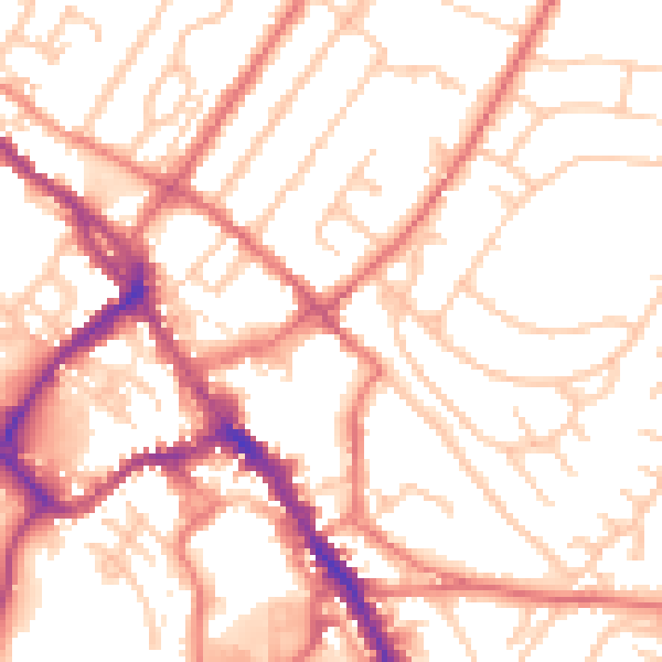Daytime road noise heatmap for CA11 7YN