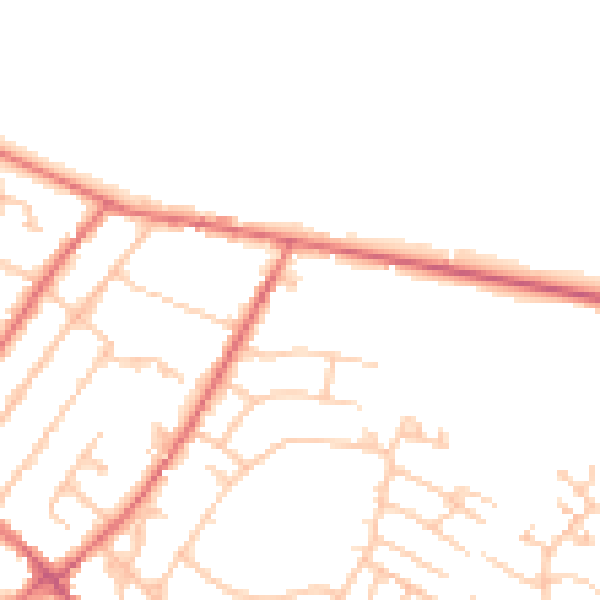 Daytime road noise heatmap for CA11 8BE