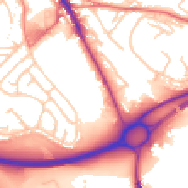 Daytime road noise heatmap for CA11 8GT