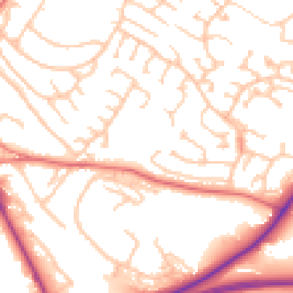 Daytime road noise heatmap for CA11 8LT