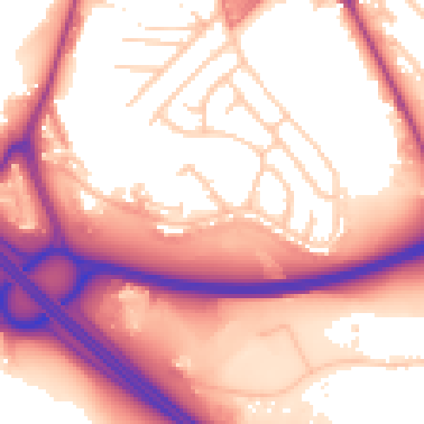 Daytime road noise heatmap for CA11 8PY