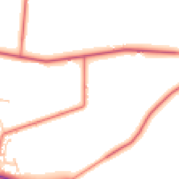 Daytime road noise heatmap for CA11 8SW