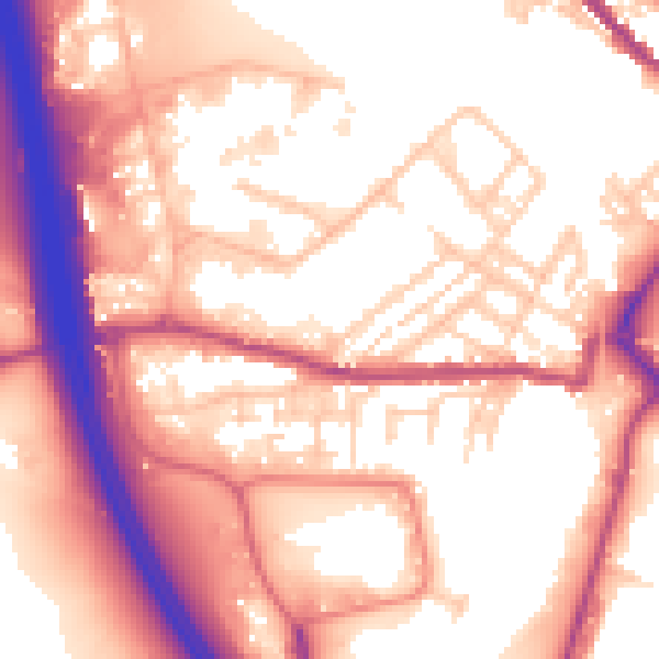 Daytime road noise heatmap for CA11 9AT