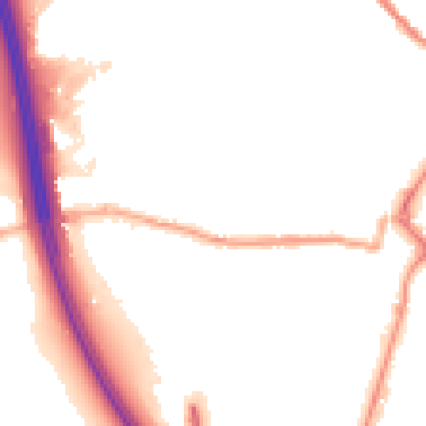 Night-time road noise heatmap for CA11 9AT