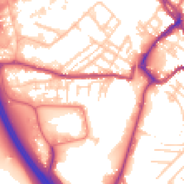 Daytime road noise heatmap for CA11 9BJ