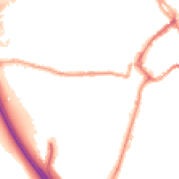 Night-time road noise heatmap for CA11 9BJ