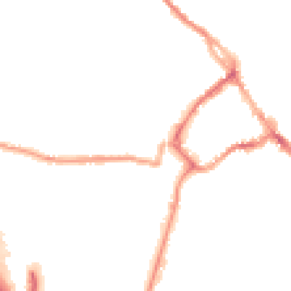 Night-time road noise heatmap for CA11 9DW