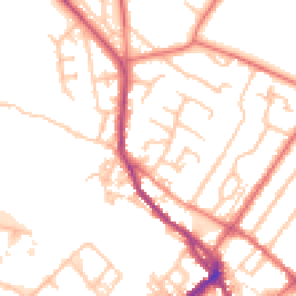 Daytime road noise heatmap for CA11 9GZ