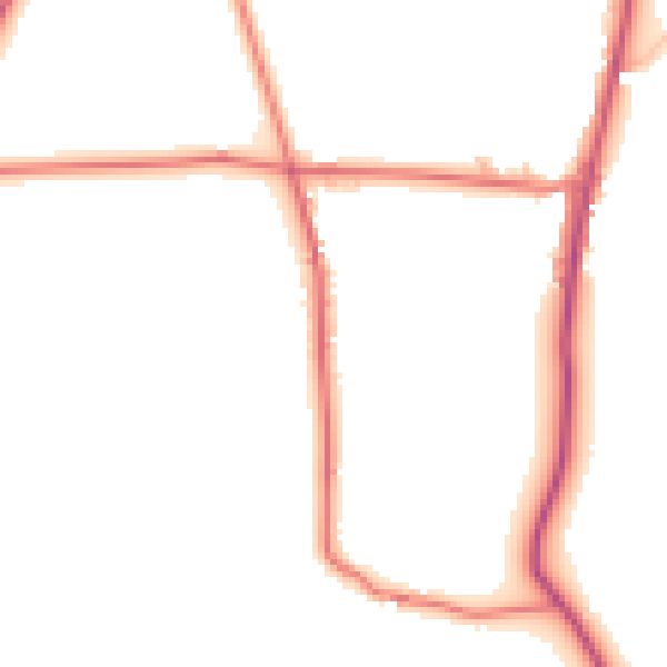 Daytime road noise heatmap for CA11 9LL