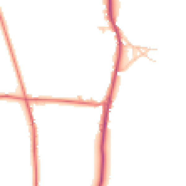 Daytime road noise heatmap for CA11 9LS