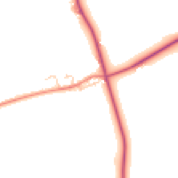Daytime road noise heatmap for CA11 9PD