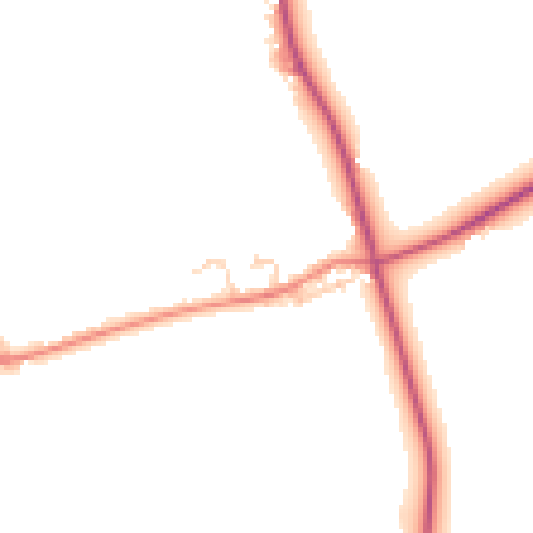 Daytime road noise heatmap for CA11 9PE