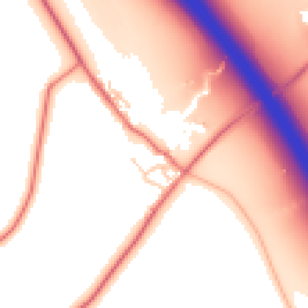 Daytime road noise heatmap for CA11 9QT