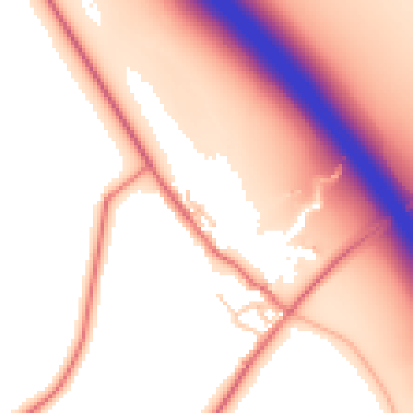 Daytime road noise heatmap for CA11 9QW