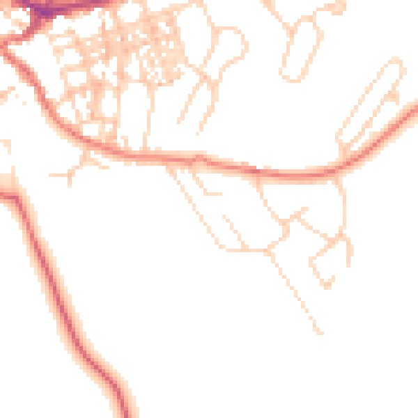 Daytime road noise heatmap for CA12 4AQ