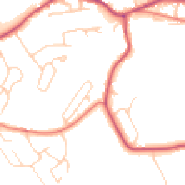 Daytime road noise heatmap for CA12 4AY