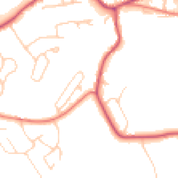 Daytime road noise heatmap for CA12 4BD