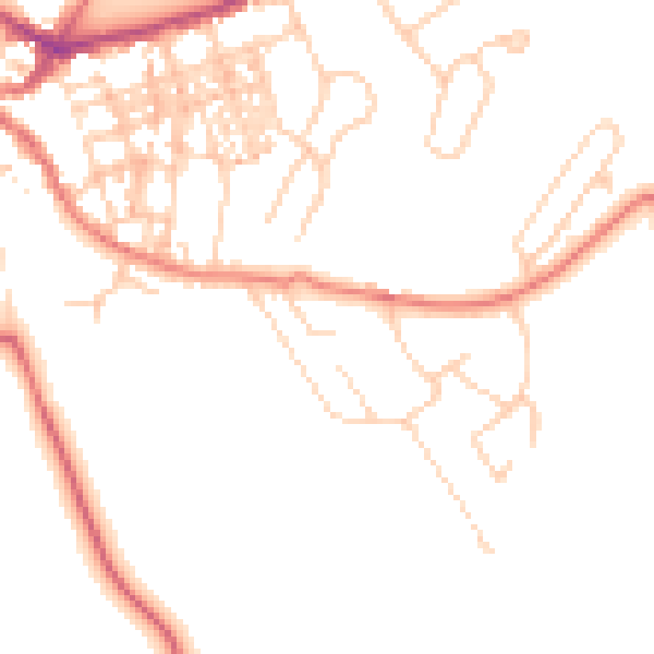 Daytime road noise heatmap for CA12 4BE