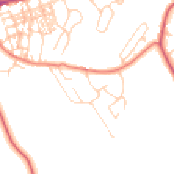 Daytime road noise heatmap for CA12 4BN