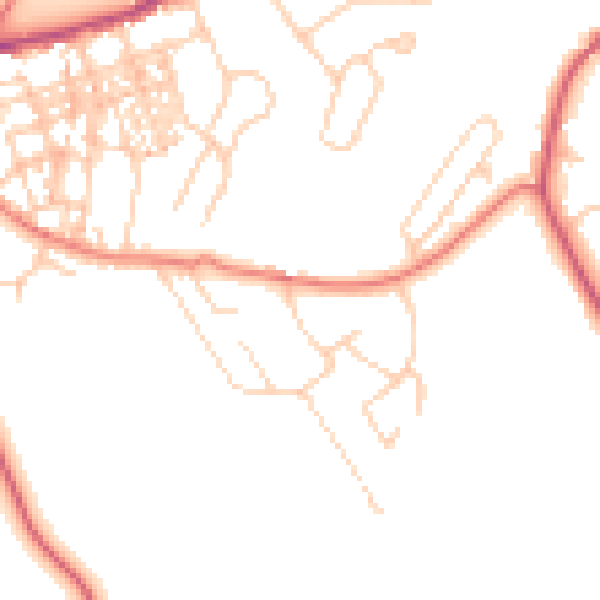 Daytime road noise heatmap for CA12 4BP