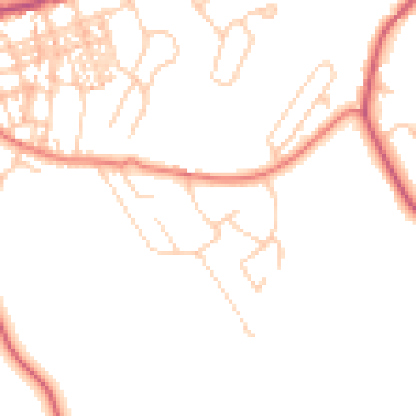 Daytime road noise heatmap for CA12 4BW