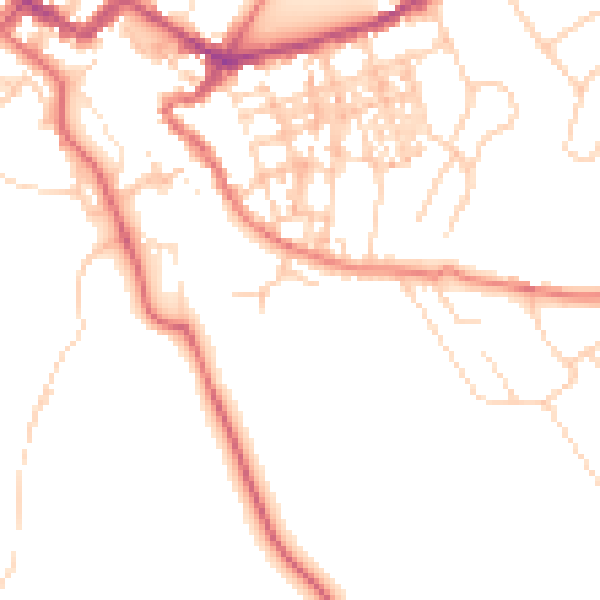 Daytime road noise heatmap for CA12 4DJ