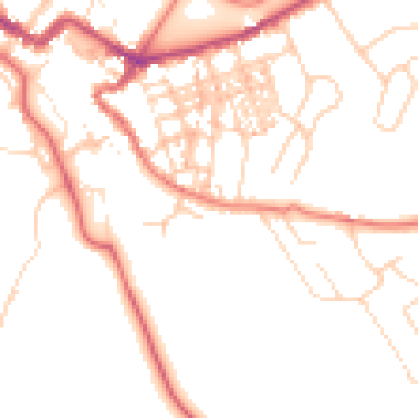 Daytime road noise heatmap for CA12 4DN