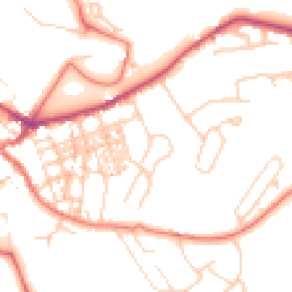 Daytime road noise heatmap for CA12 4JJ