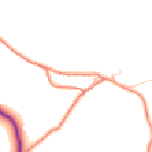 Daytime road noise heatmap for CA12 4PP