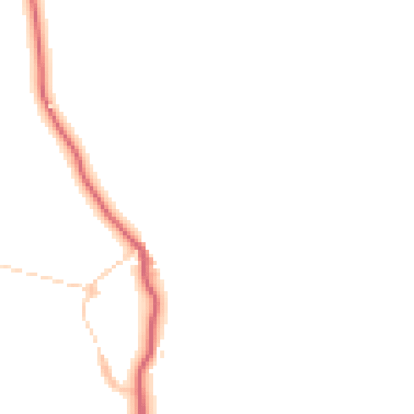 Daytime road noise heatmap for CA12 5FA