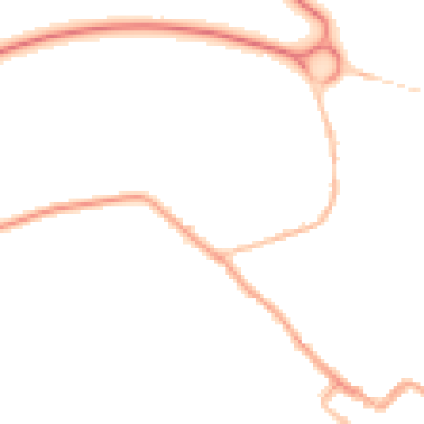 Night-time road noise heatmap for CA12 5PF