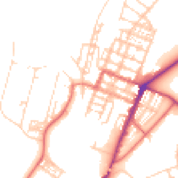 Daytime road noise heatmap for CA15 6AB