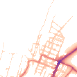 Daytime road noise heatmap for CA15 6AZ