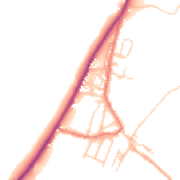 Daytime road noise heatmap for CA15 8QF