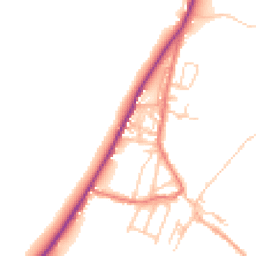 Daytime road noise heatmap for CA15 8QQ