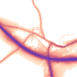 Daytime road noise heatmap for CA17 4AR