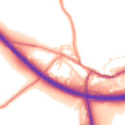 Daytime road noise heatmap for CA17 4BA