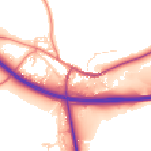 Daytime road noise heatmap for CA17 4BP