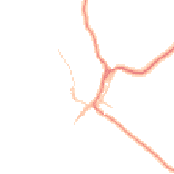 Daytime road noise heatmap for CA17 4PR