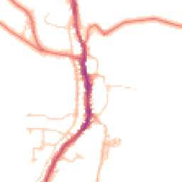 Daytime road noise heatmap for CA17 4QN
