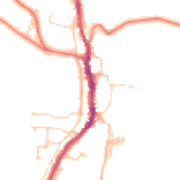 Daytime road noise heatmap for CA17 4QW